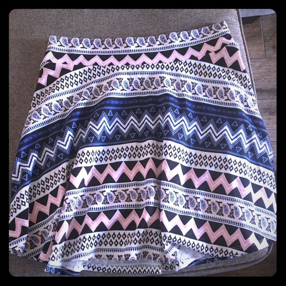 Charlotte Russe multi pattern skirt